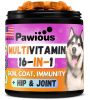 Dog Multivitamin Chewable with Glucosamine 16 in 1 Dog Vitamins and Supplements Senior and Puppy Multivitamin for Dogs Hip and Joint Support Health