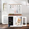 Graffiti-Style Dog House with Double Doors â€“ Vintage Dog Kennel and Furniture Piece