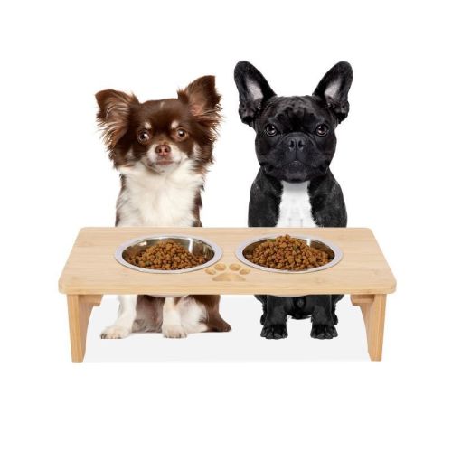 Height Small Puppy Dog Feeding Station for Messy Pets Height Small Puppy Dog Feeding Station for Messy Pets